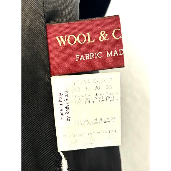 Cinzia Rocca Wool Cashmere Coat Womens 6 Black Made Italy Tailored - Picture 15 of 16